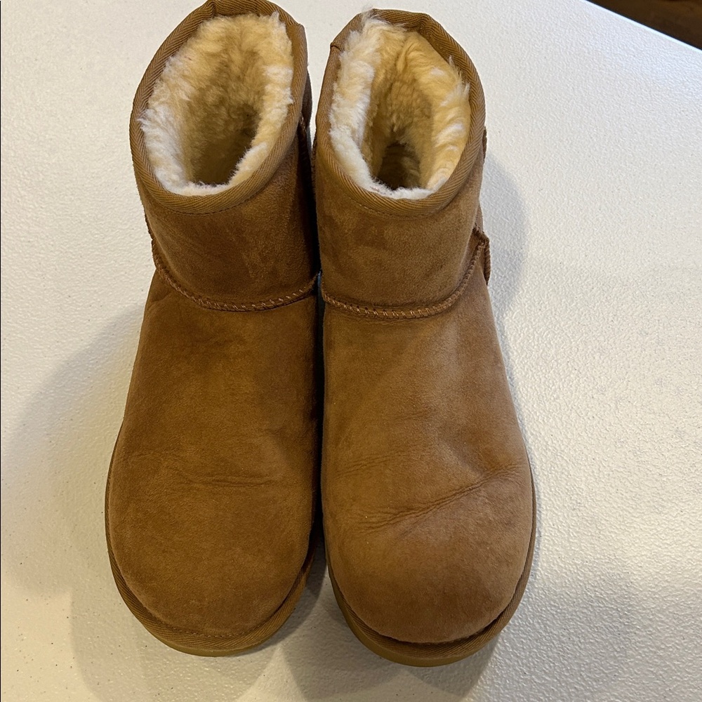 UGG  Classic Mini II Tan Shearling Boots